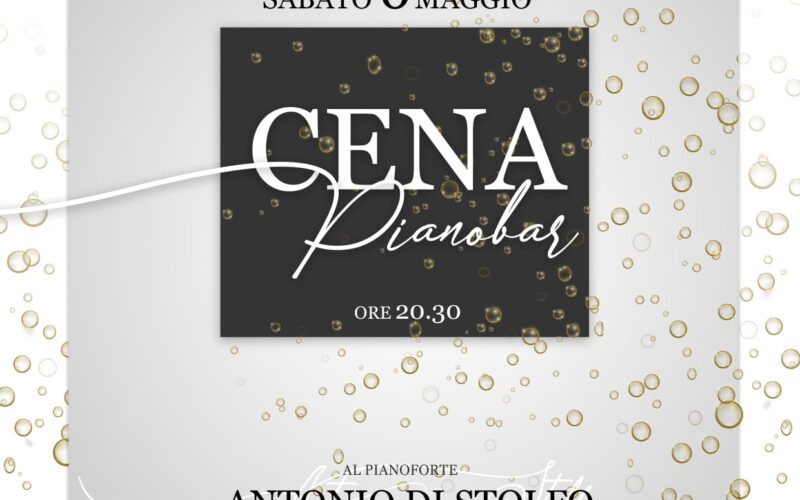 Cena con pianobar sabato 6.05.2023